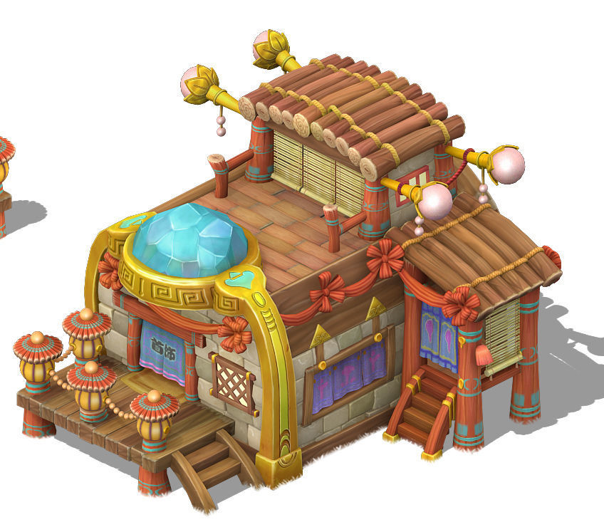 Cartoon version - jewelry shop 03 3D model_3