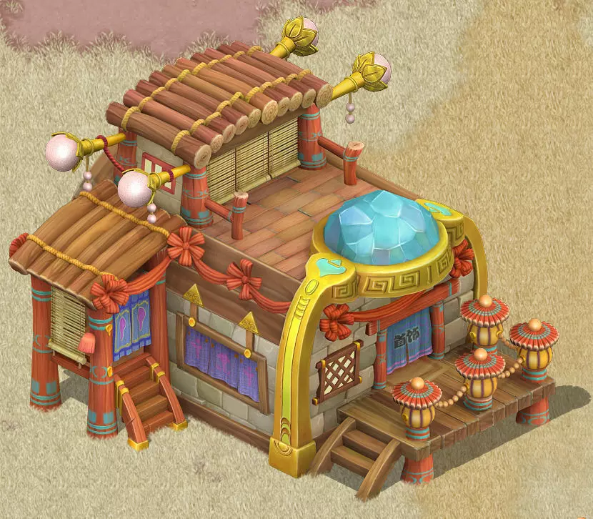 Cartoon version - jewelry shop 03 3D model_0