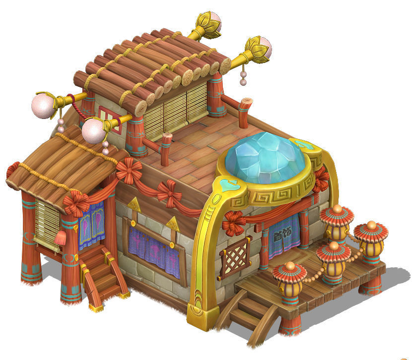 Cartoon version - jewelry shop 03 3D model_1