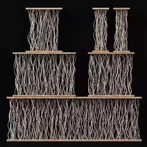 Planter white croked branch n2