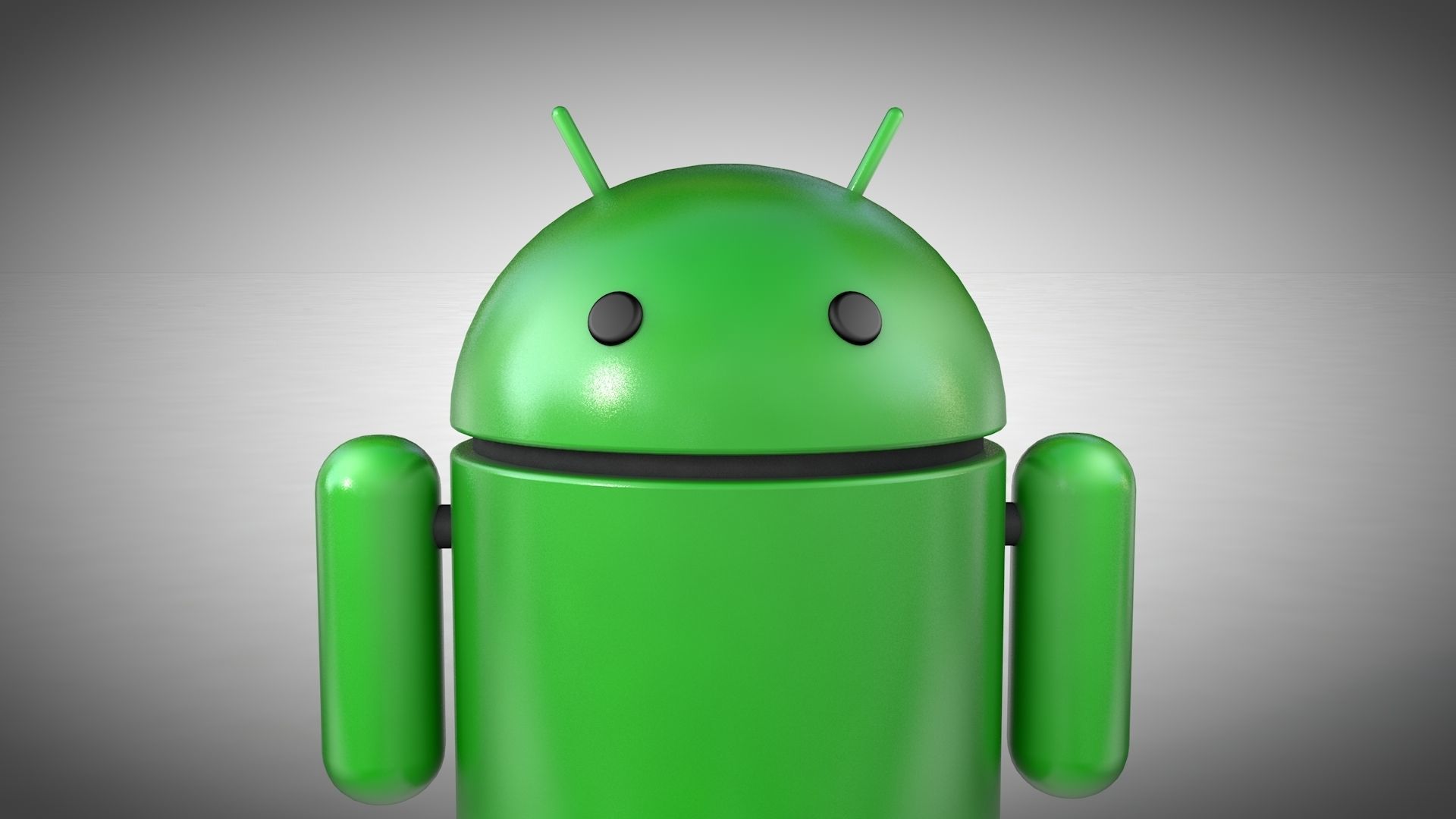 Android Robot - 3D Logo Low-poly 3D model_1