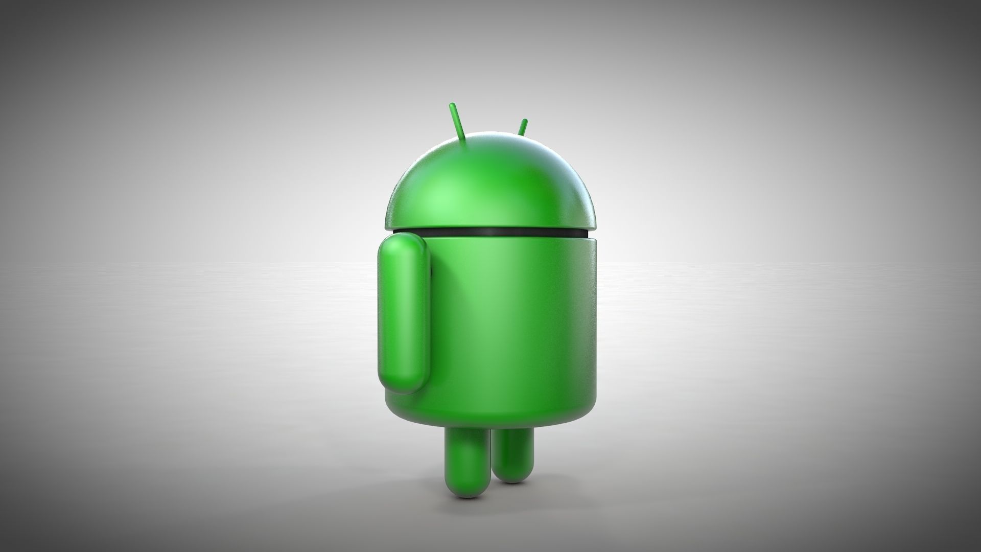 Android Robot - 3D Logo Low-poly 3D model_4