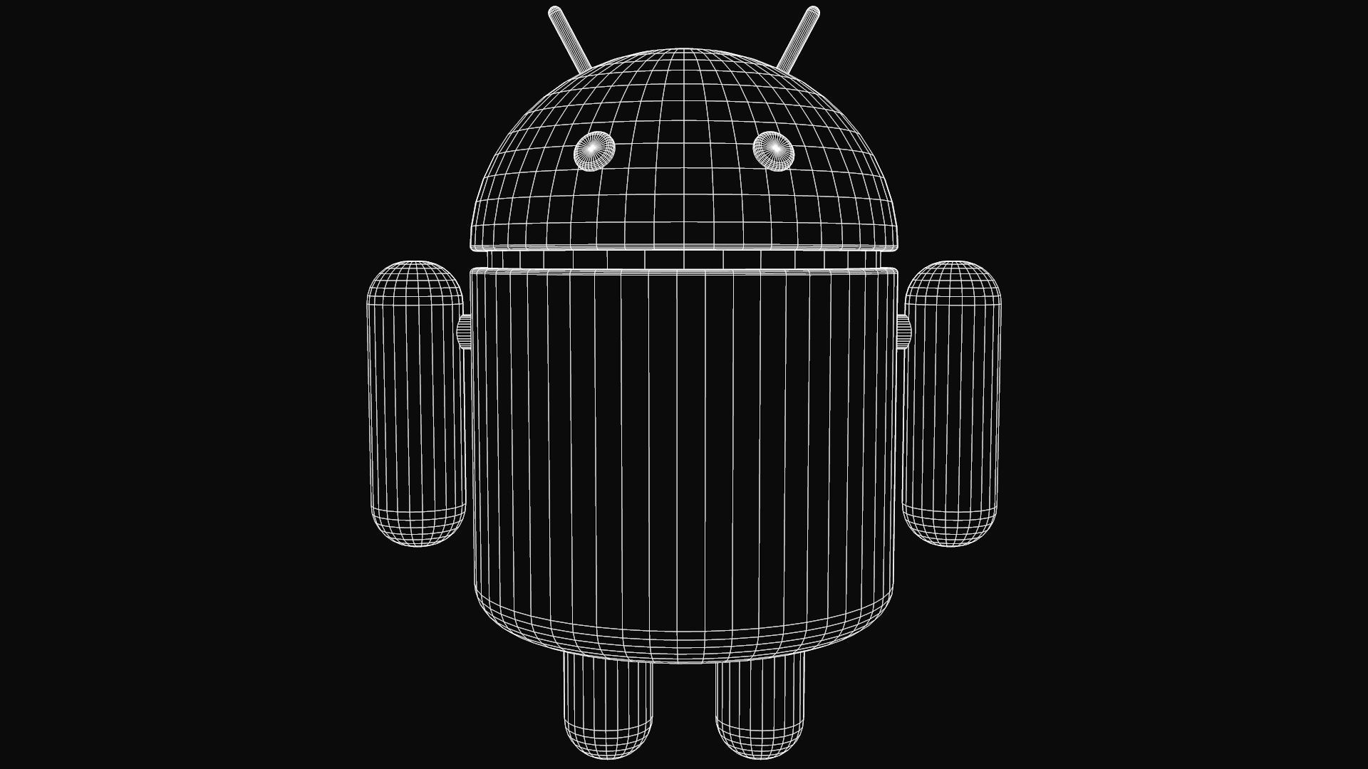 Android Robot - 3D Logo Low-poly 3D model_14