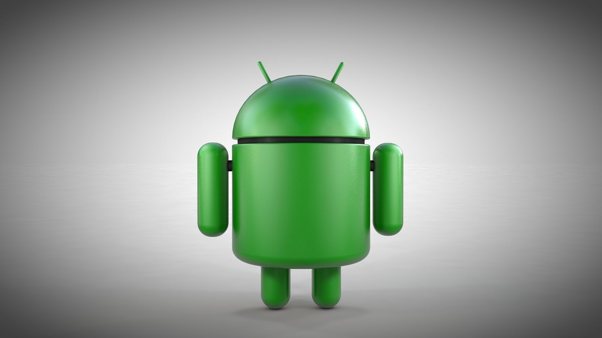 Android Robot - 3D Logo Low-poly 3D model_5