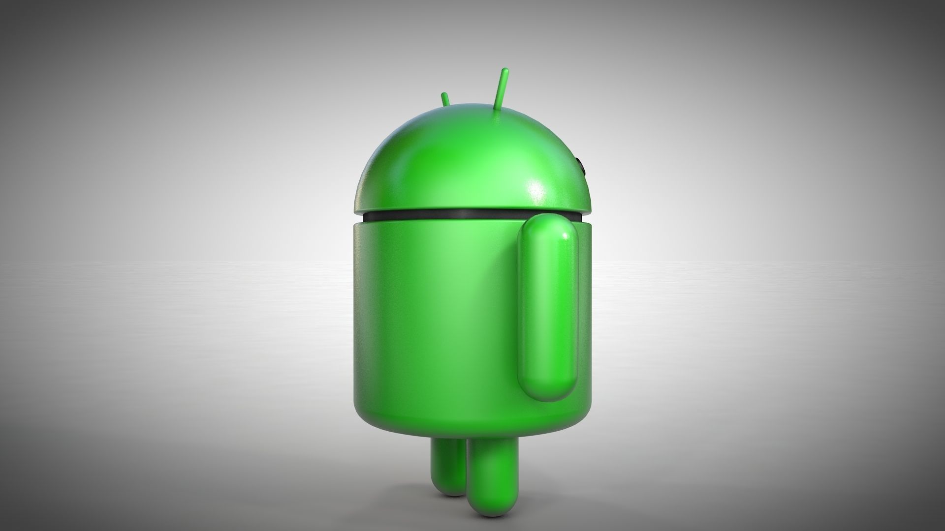 Android Robot - 3D Logo Low-poly 3D model_6