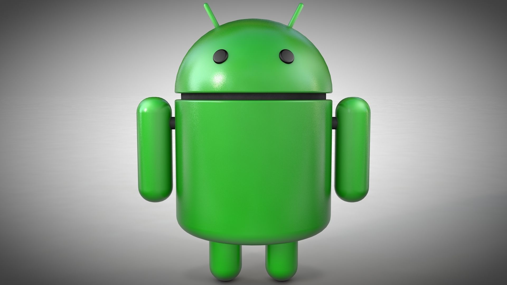 Android Robot - 3D Logo Low-poly 3D model_8