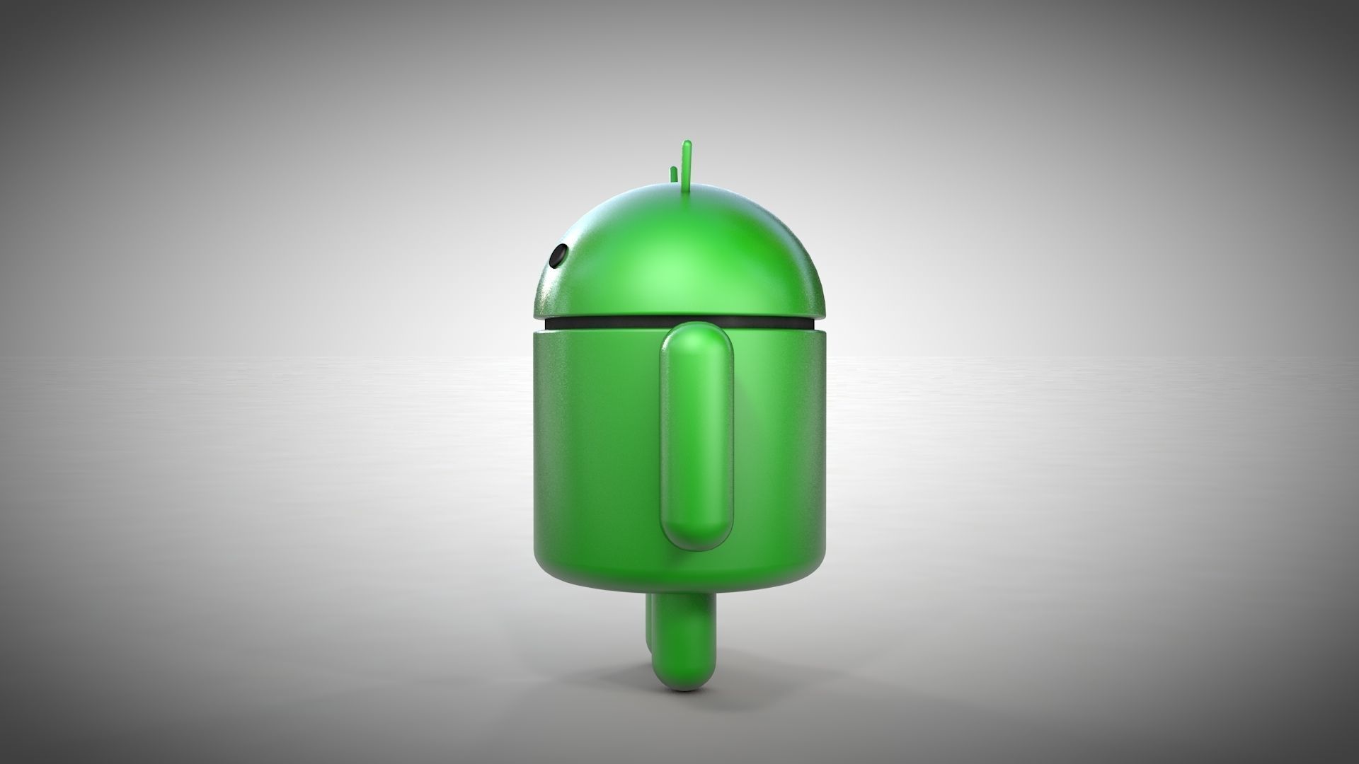 Android Robot - 3D Logo Low-poly 3D model_3