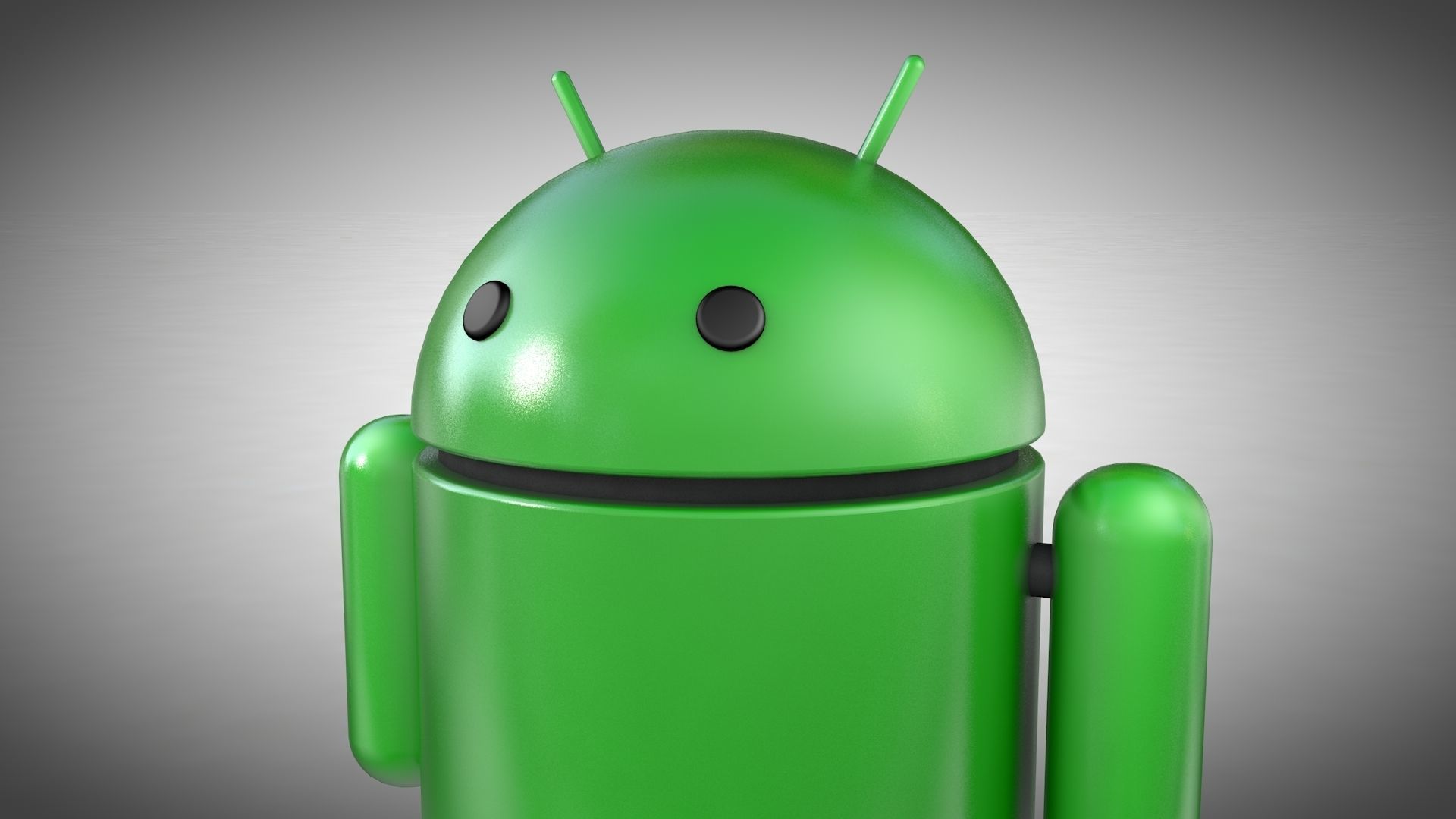 Android Robot - 3D Logo Low-poly 3D model_9