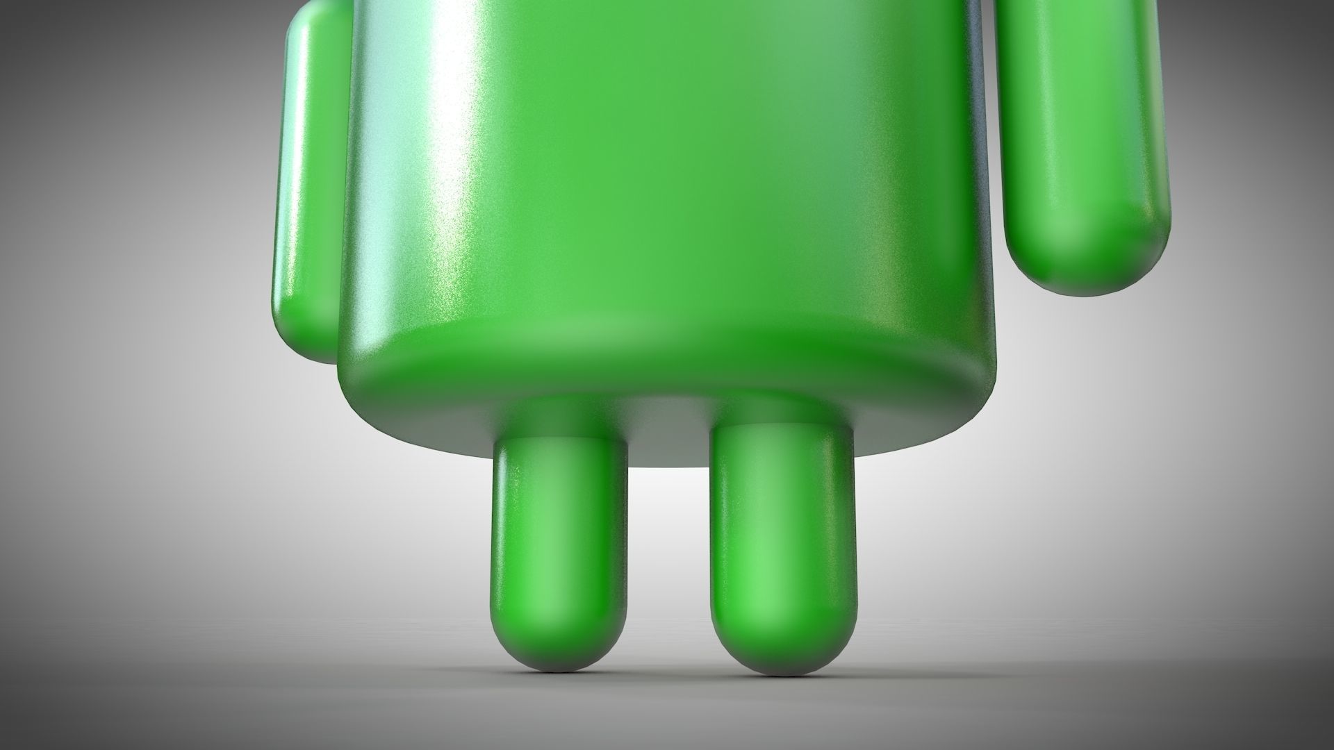 Android Robot - 3D Logo Low-poly 3D model_12