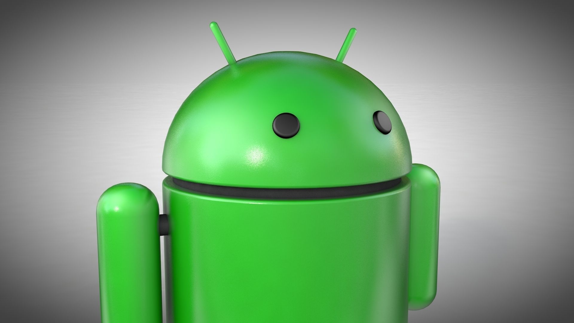 Android Robot - 3D Logo Low-poly 3D model_10