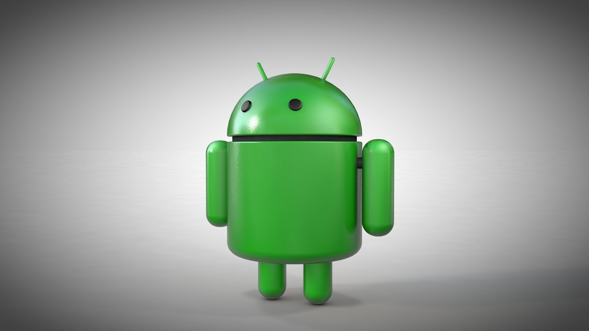 Android Robot - 3D Logo Low-poly 3D model_2