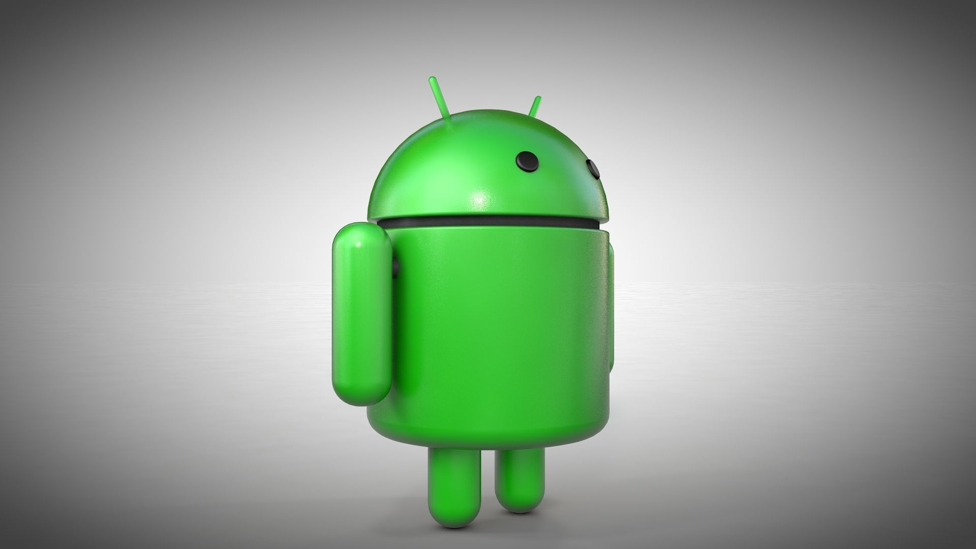 Android Robot - 3D Logo Low-poly 3D model_7