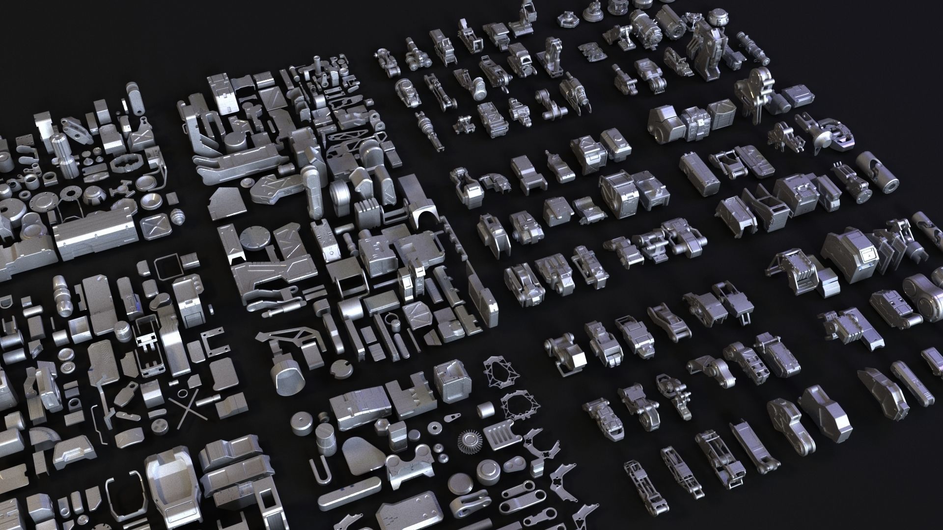 Kitbash city 3D model_4