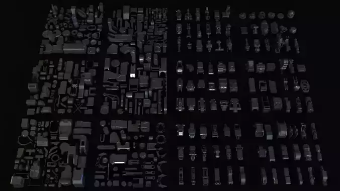 Kitbash city 3D model