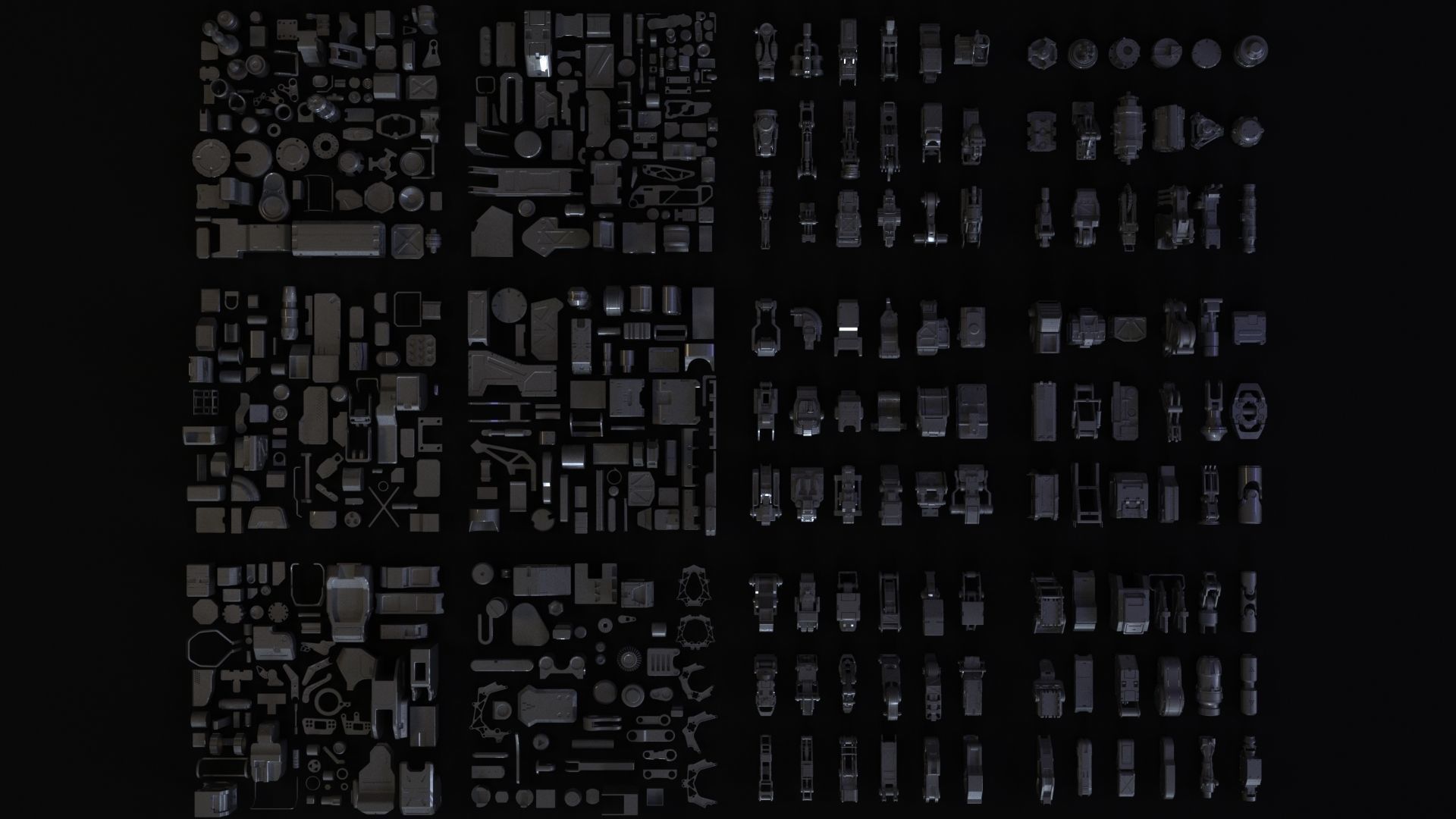 Kitbash city 3D model_1