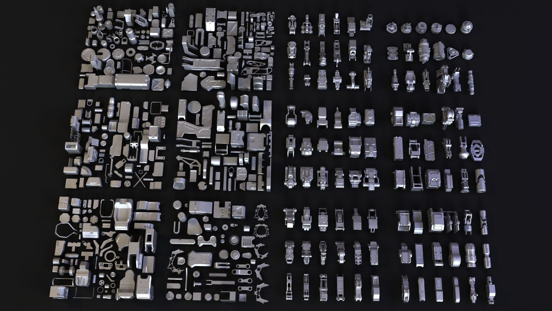 Kitbash city 3D model_2