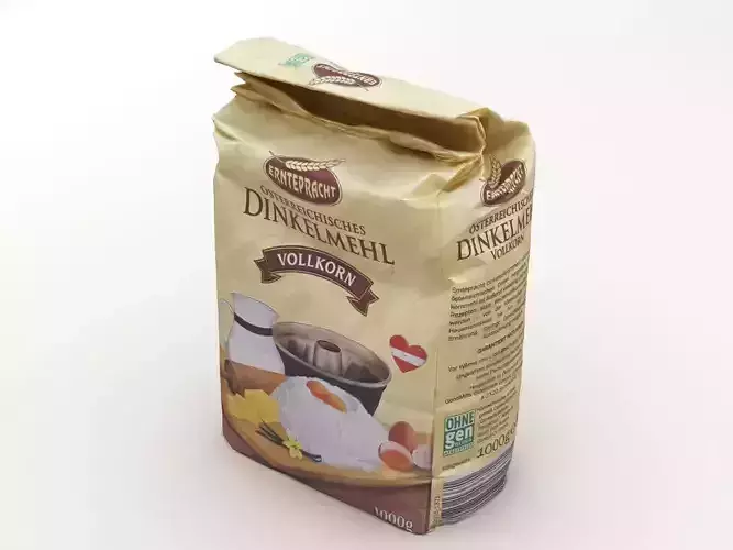 Flour Bag 3d model Low-poly 3D model