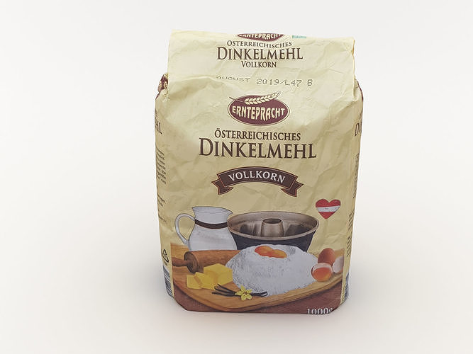 Flour Bag 3d model Low-poly 3D model 5