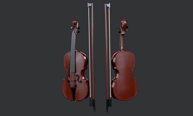 Violin Instrument Game Ready 01 Low-poly 3D model