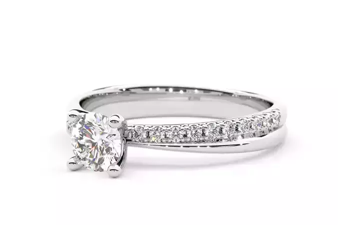 Michelle Gold Yellow Engagement Ring 3D print model