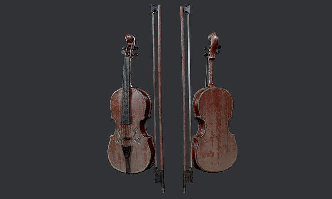 Violin Instrument Game Ready 05 Low-poly 3D model