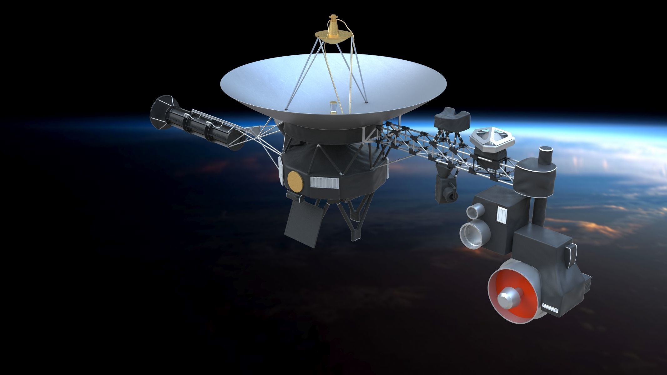 Voyager 1 3D model_8