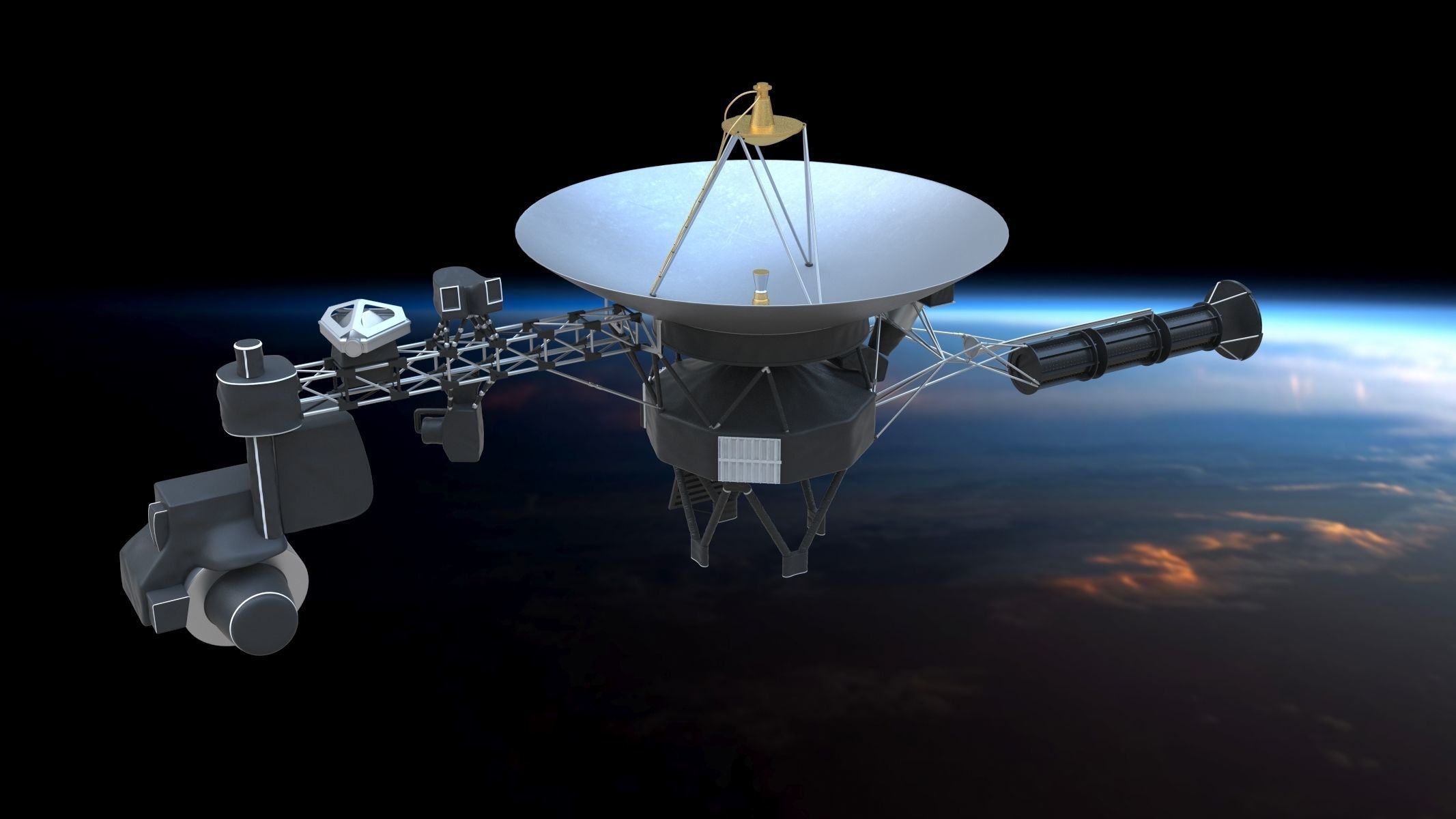 Voyager 1 3D model_6