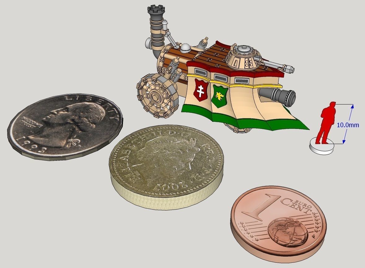 10mm Imperious Steam Tank 3D print model_5