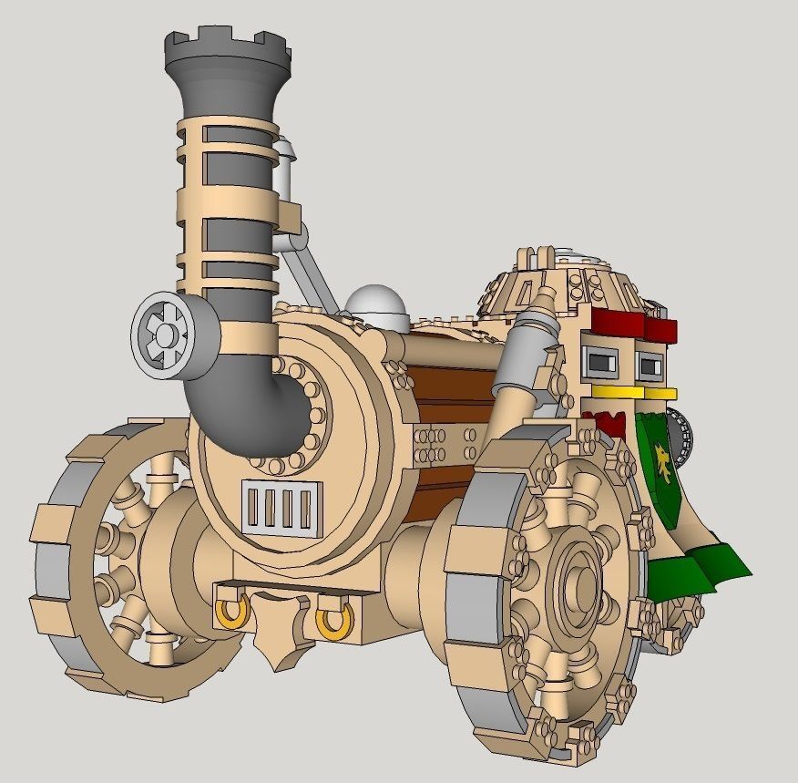 10mm Imperious Steam Tank 3D print model_3