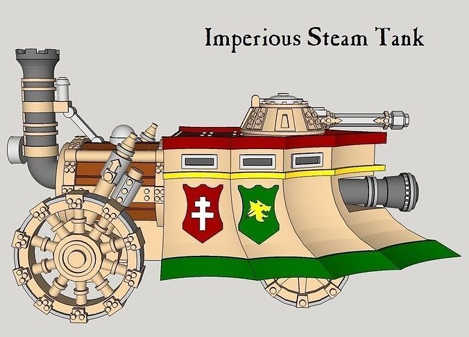 10mm Imperious Steam Tank 3D print model