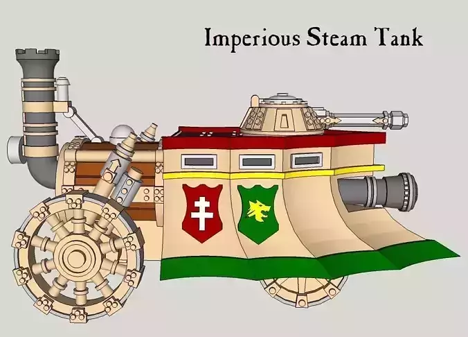 10mm Imperious Steam Tank 3D print model