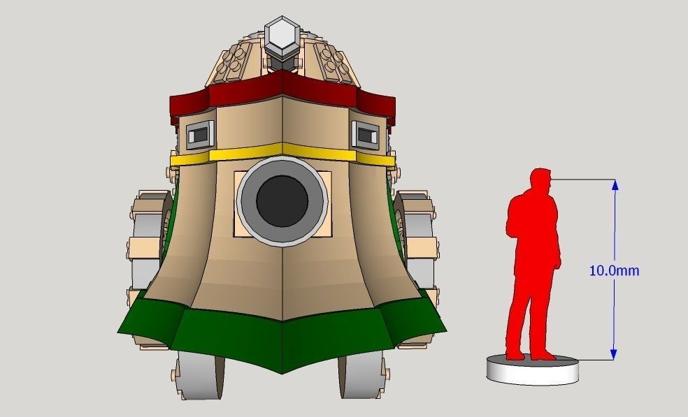 10mm Imperious Steam Tank 3D print model_2