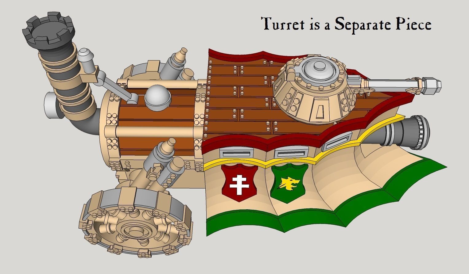 10mm Imperious Steam Tank 3D print model_4