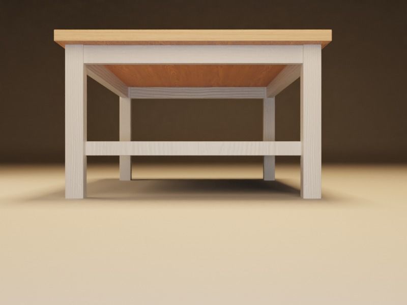 Lo-Poly Coffee Table Low-poly 3D model_3