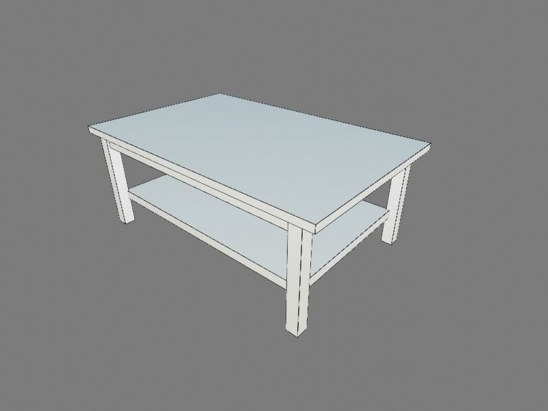 Lo-Poly Coffee Table Low-poly 3D model_7