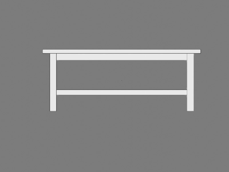 Lo-Poly Coffee Table Low-poly 3D model_6