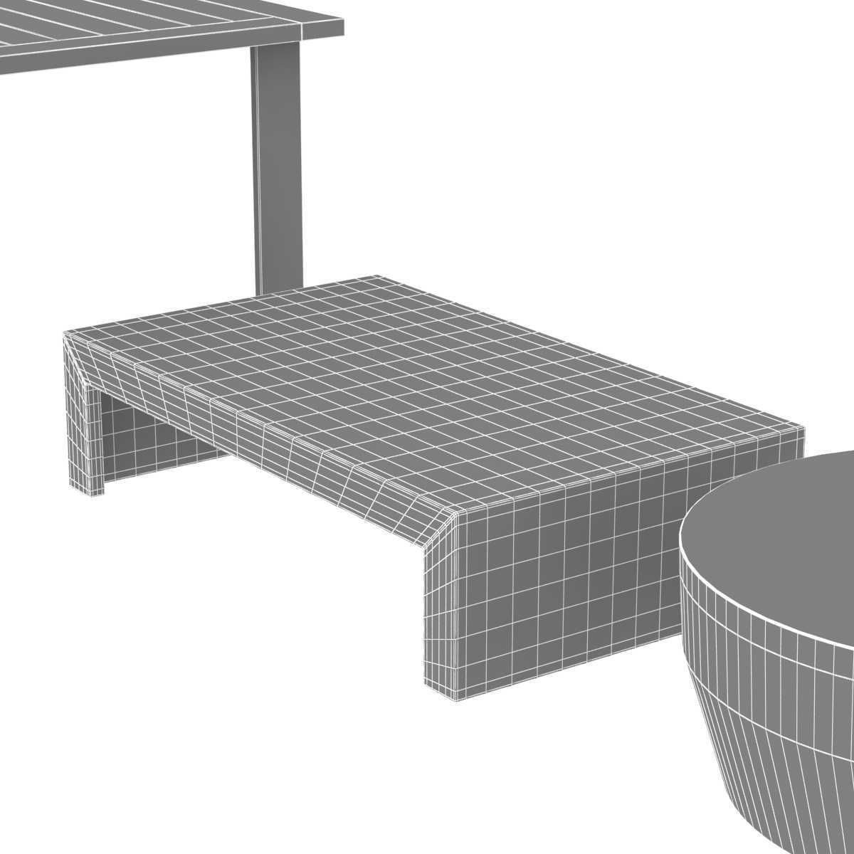 Three tables collection 3D model_19