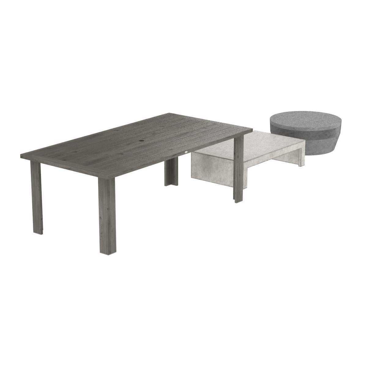 Three tables collection 3D model_15
