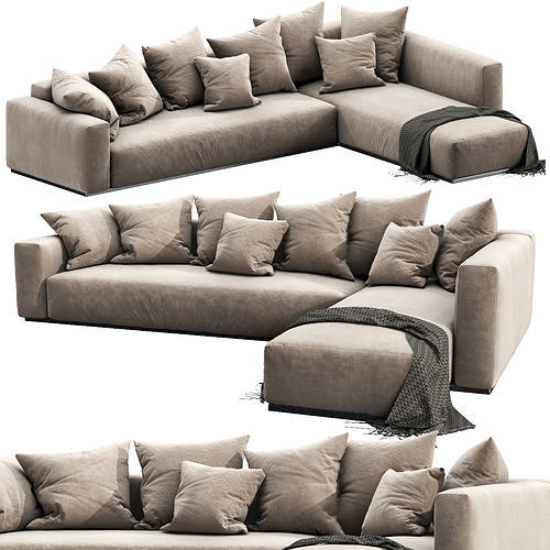 Flexform Lario Chaise Lounge 3D model 3