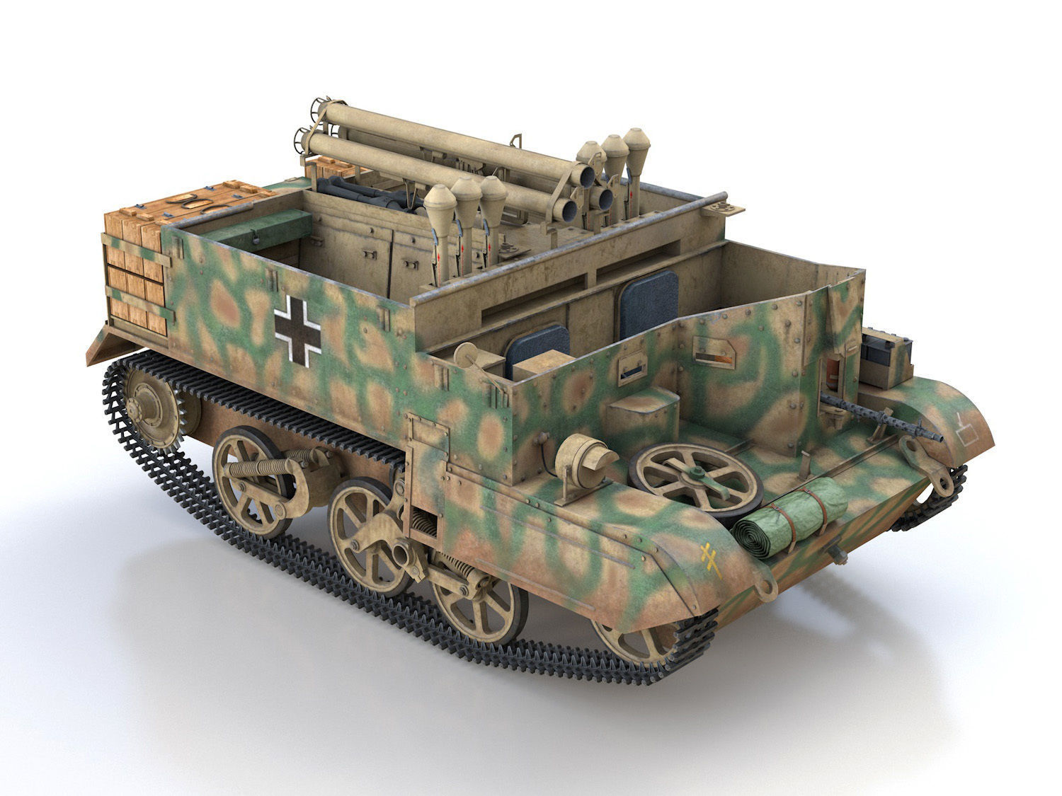 Bren Gun Carrier - BUC - German Army 3D model_9