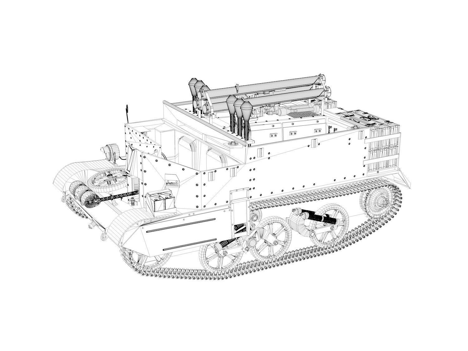 Bren Gun Carrier - BUC - German Army 3D model_14