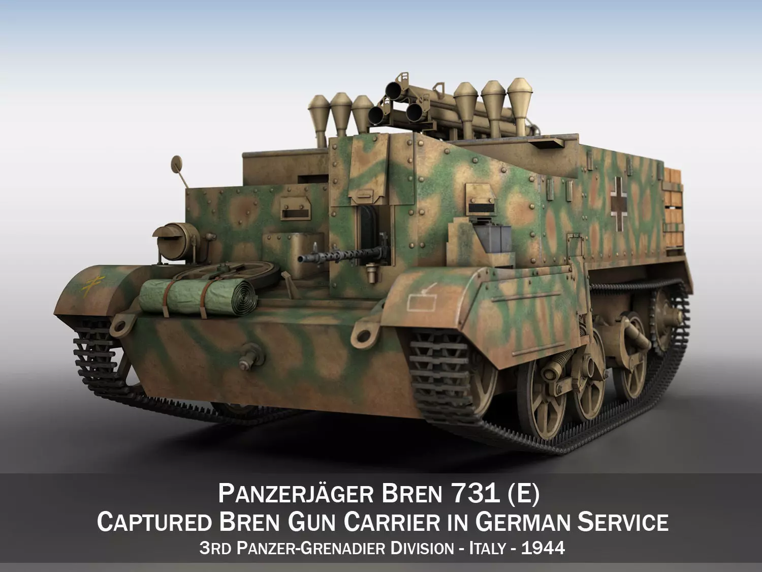 Bren Gun Carrier - BUC - German Army 3D model_0