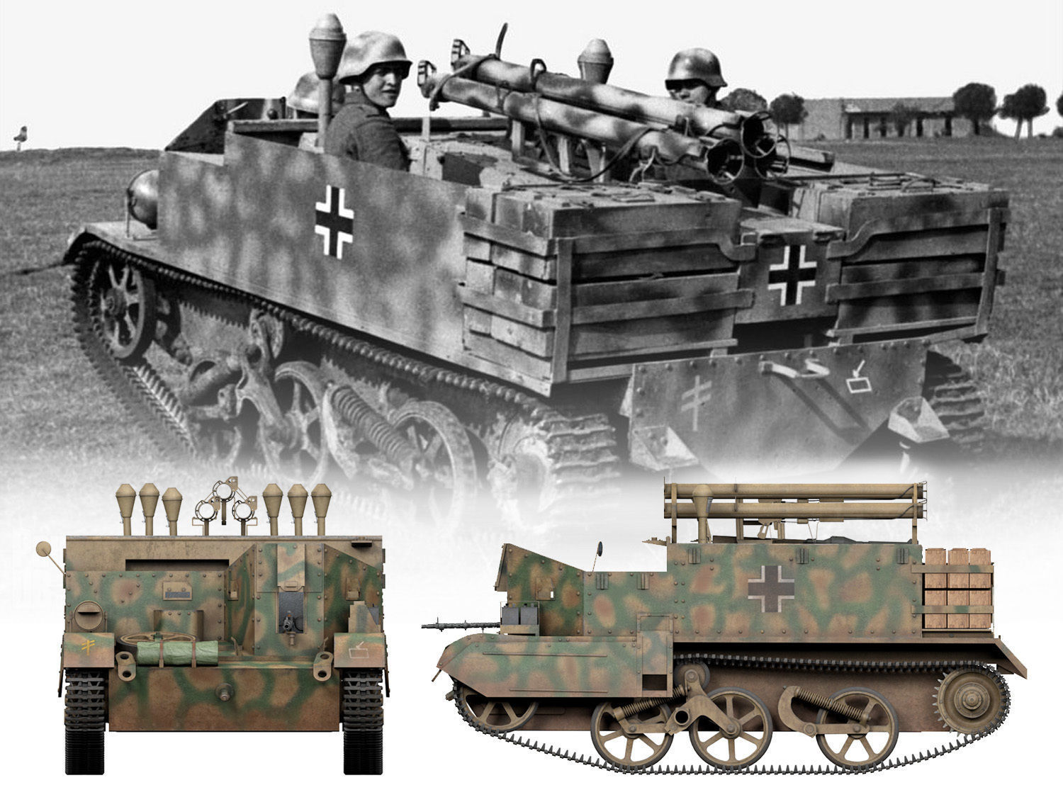 Bren Gun Carrier - BUC - German Army 3D model_1