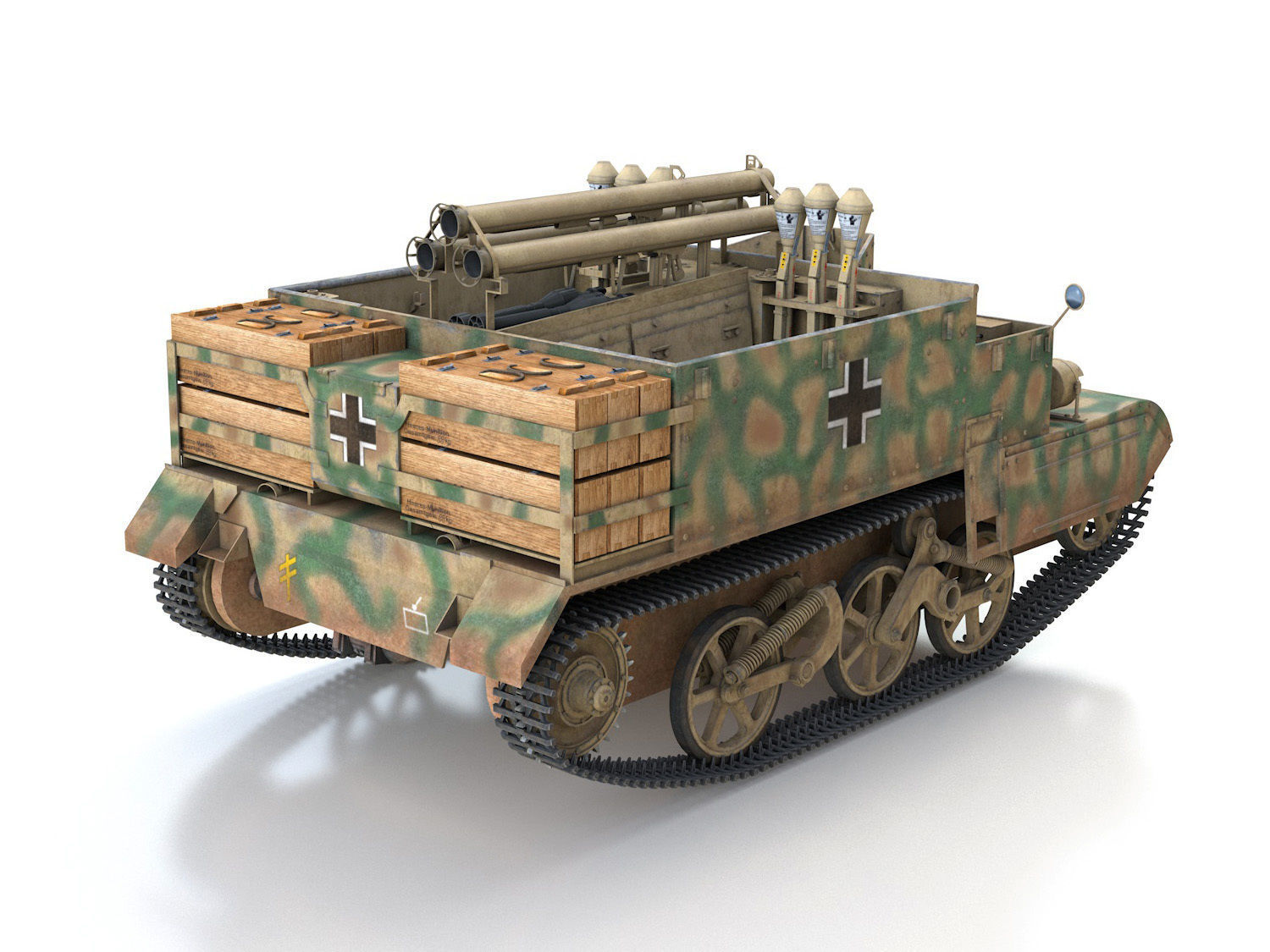 Bren Gun Carrier - BUC - German Army 3D model_7
