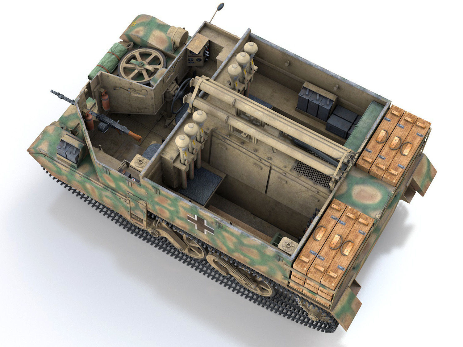 Bren Gun Carrier - BUC - German Army 3D model_5