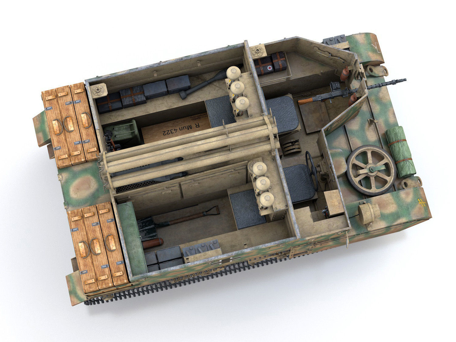 Bren Gun Carrier - BUC - German Army 3D model_11