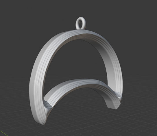 Crescent Pendant Moon Collection 1 3D print model_1