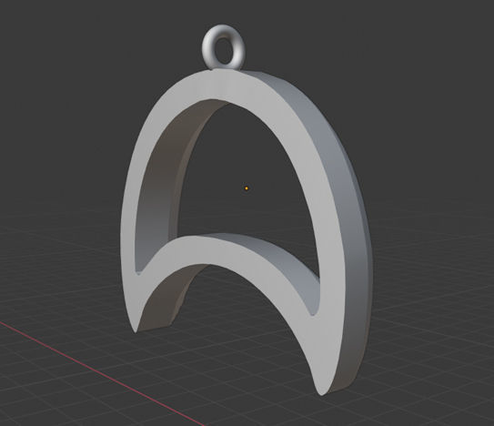 Crescent Pendant Moon Collection 1 3D print model_4
