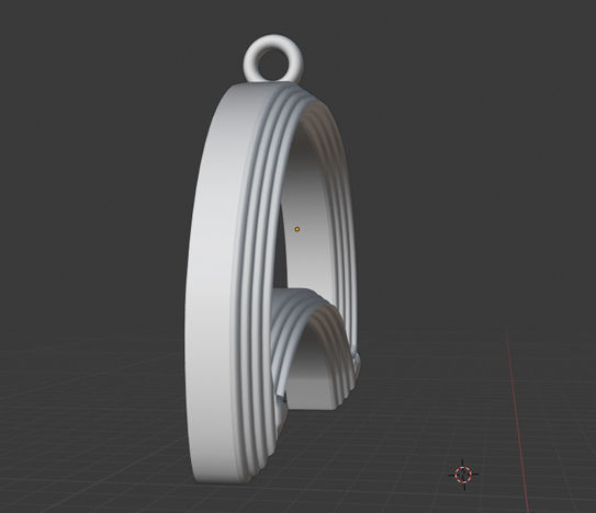 Crescent Pendant Moon Collection 1 3D print model_2