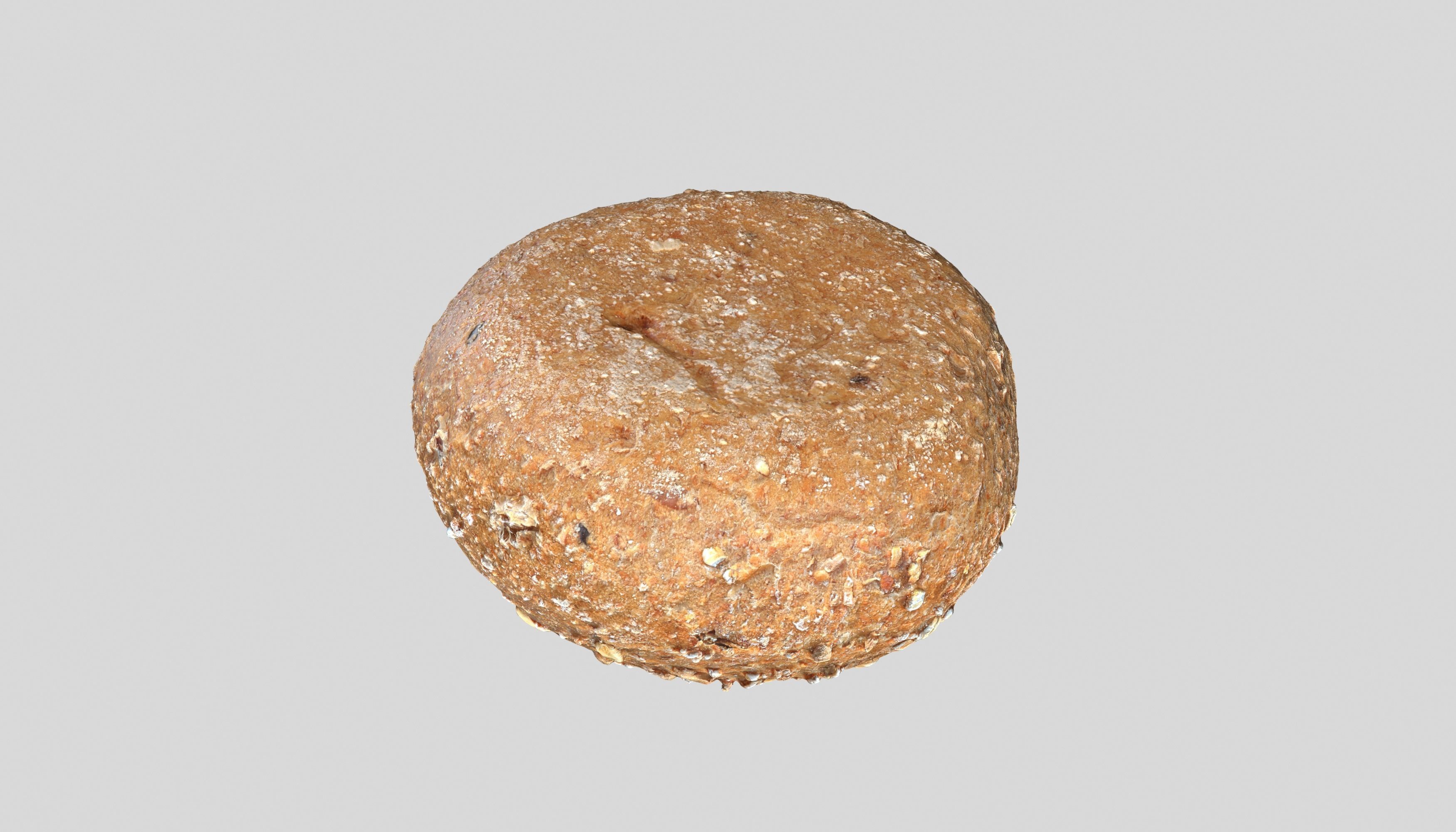 Brown Bread Bun Photoscan Low-poly 3D model_4